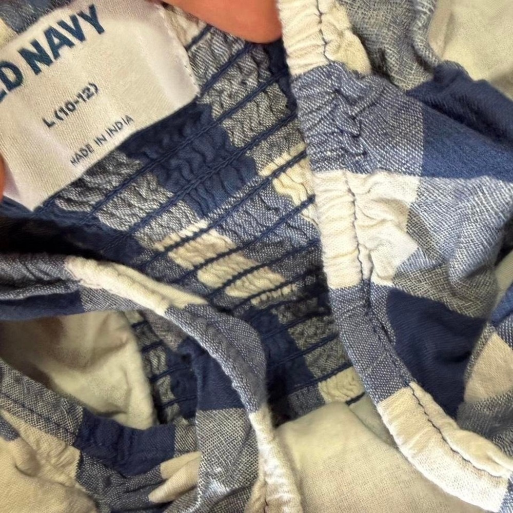 Old Navy - Maxi Dress - Girls L 10/12 - Blue Gingham Tiered - Picture 2 of 3